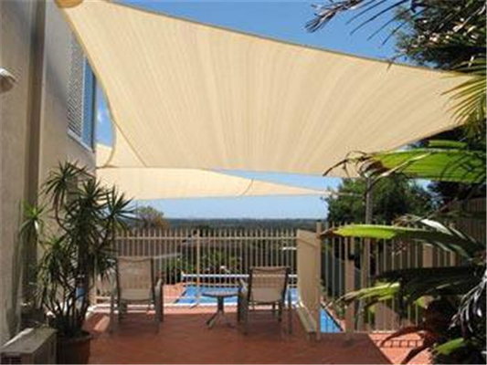 5x5x5 Triangle Shade Sail Over Above Ground Pool