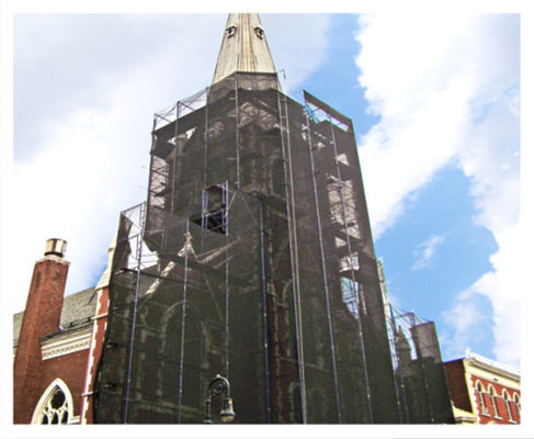 Flame Black Fire Retardant Debris Netting 2m X 50m 80gsm Fall Prevented